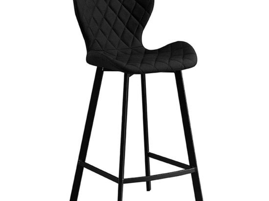Σκαμπό Μπάρ Martin 43.1360.S 48x46x65-97cm Με Ύφασμα Black