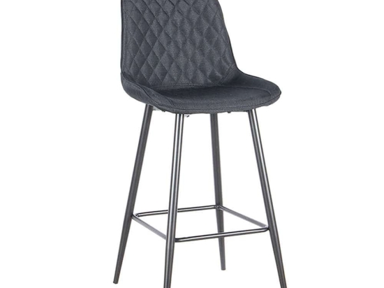 Σκαμπό Μπάρ Alesia 43.1374 74cm Με Ύφασμα Black