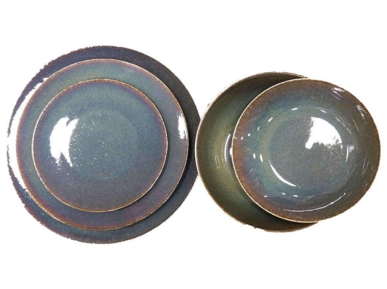 Σερβίτσιο Πιάτα Φαγητού (Σετ 20Τμχ) 47.200.40 Emerald Green Cryspo Trio 20 τμχ Πορσελάνη
