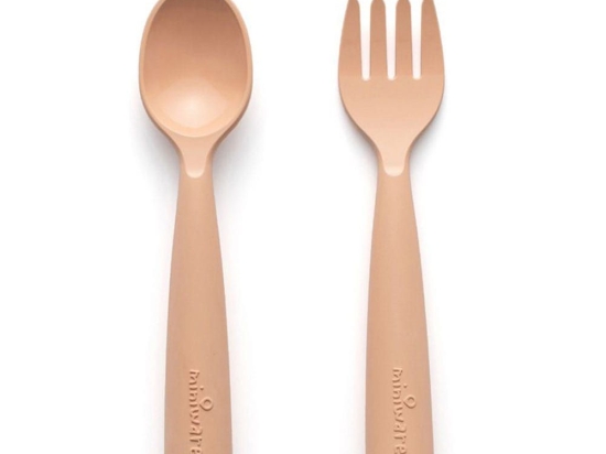 Πιρούνι Και Κουτάλι Βρεφικό Des.14 (Σετ 2τμχ) 13,5cm Caramel Miniware 2 τμχ EVA