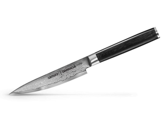 Μαχαίρι Γενικής Χρήσης Damascus SD-0021 13,5cm Black Samura Ανοξείδωτο Ατσάλι