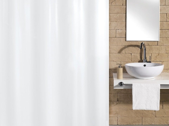 Κουρτίνα Μπάνιου Kito 4937 Snow White Kleine Wolke 180Πx200Υ 180x200cm Πολυέστερ