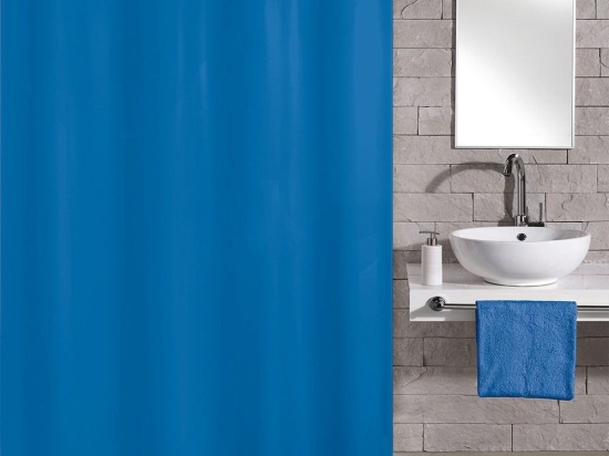 Κουρτίνα Μπάνιου Kito 4937 Azure Blue Kleine Wolke 120Πx200Υ 120x200cm Πολυέστερ