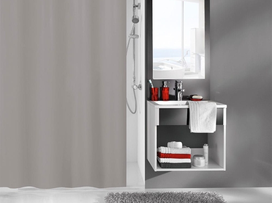 Κουρτίνα Μπάνιου Kito 4937 Dark Grey Kleine Wolke 180Πx200Υ 180x200cm Πολυέστερ