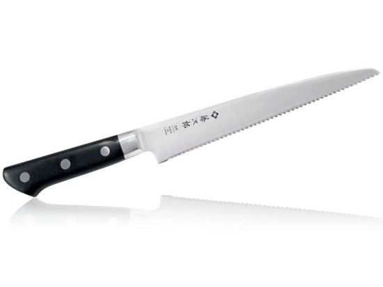Μαχαίρι Ψωμιού Classic F-828 21,5cm Black-Chrome Tojiro Ανοξείδωτο Ατσάλι