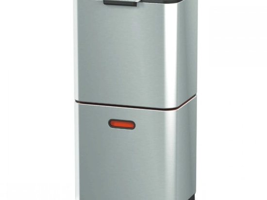 Κάδος Απορριμμάτων 2 Θέσεων Totem Max 60Lt 30060J 81,4x39x36,6cm Inox Joseph Joseph Ανοξείδωτο Ατσάλι