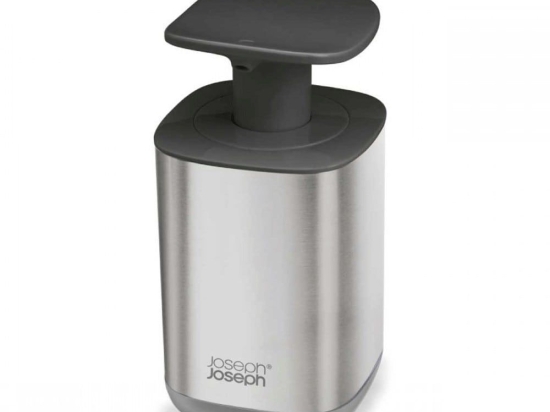Δοχείο Κρεμοσάπουνου Presto 85164 16x8cm Inox-Anthracite Joseph Joseph Ανοξείδωτο Ατσάλι