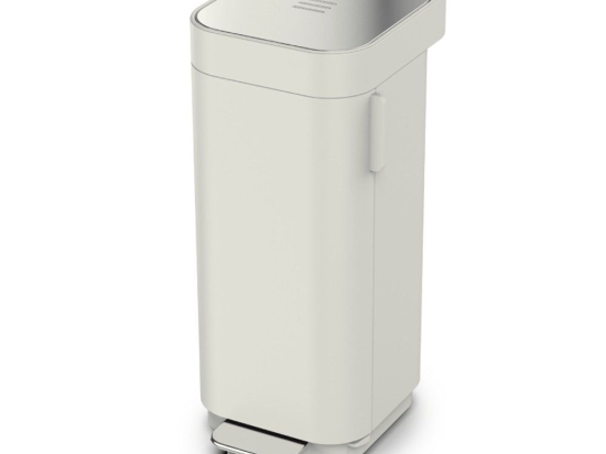 Κάδος Απορριμμάτων Porta 40Lt 30123 White-Grey Joseph Joseph Ανοξείδωτο Ατσάλι