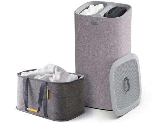 Καλάθι Απλύτων & Καλάθι Ρούχων Love Your Laundry (Σετ 2Τμχ) 50033 60Lt/35Lt  Grey Joseph Joseph Ύφασμα