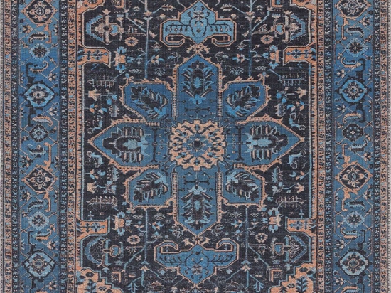 Χαλί Kaya KY14 Niki Blue-Gold Asiatic London 160X230cm