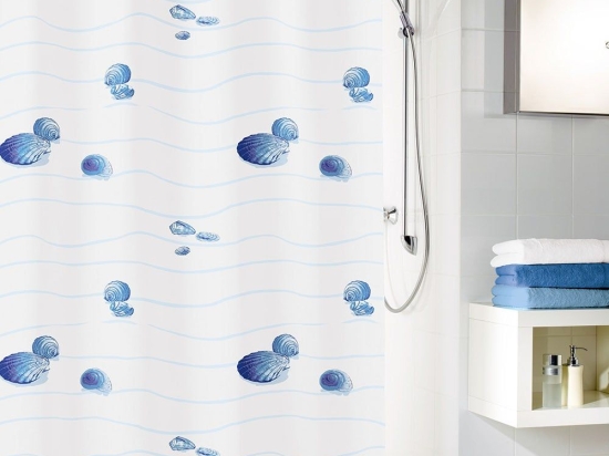 Κουρτίνα Μπάνιου Miami 5163 Blue Kleine Wolke 120Πx200Υ 120x200cm Πολυέστερ