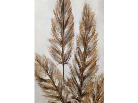 Πίνακας Καμβάς Pampas 15-00-23564 60x120cm Multi Marhome Κάθετοι Ξύλο,Καμβάς