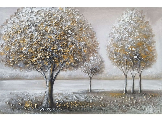Πίνακας Καμβάς Δέντρα 15-00-94014 90x60cm Multi Marhome Οριζόντιοι Ξύλο,Καμβάς