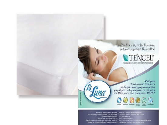 Αδιάβροχο Προστατευτικό Στρώματος Tencel La Luna Διπλό 150x200cm Tencel