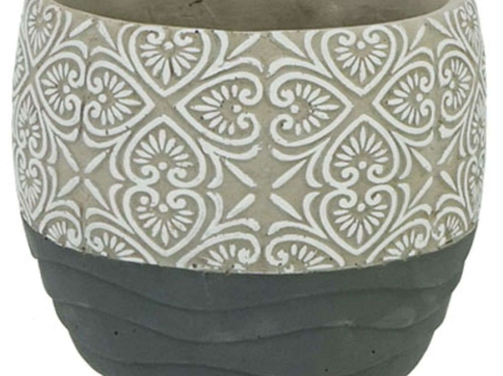 Κασπώ 06-00-20528 Φ14,5x13,5cm Grey Marhome Κεραμικό