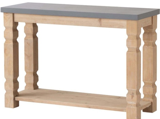 Κονσόλα 48144 106,5x40x79cm Natural-Grey Ξύλο
