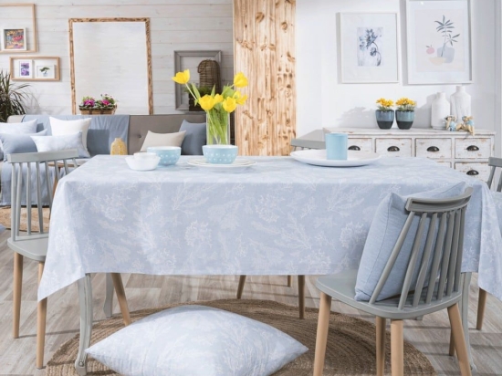Τραπεζομάντηλο Cayo Blue Teoran 140X220 Βαμβάκι-Πολυέστερ