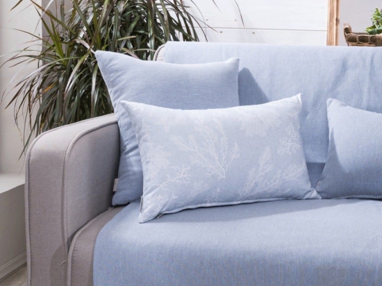 Μαξιλάρι Διακοσμητικό (Με Γέμιση) Cayo Blue Teoran 30X50 Βαμβάκι-Πολυέστερ