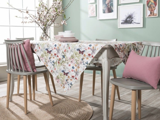 Καρέ Leza Multi Teoran 90X90cm Βαμβάκι-Πολυέστερ