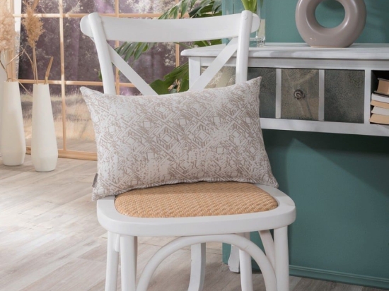 Μαξιλαροθήκη Διακοσμητική Felicia 02 Beige Teoran 30X50 Βαμβάκι-Πολυέστερ