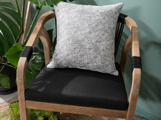 Μαξιλαροθήκη Διακοσμητική Felicia 04 Grey Teoran 43X43 Βαμβάκι-Πολυέστερ