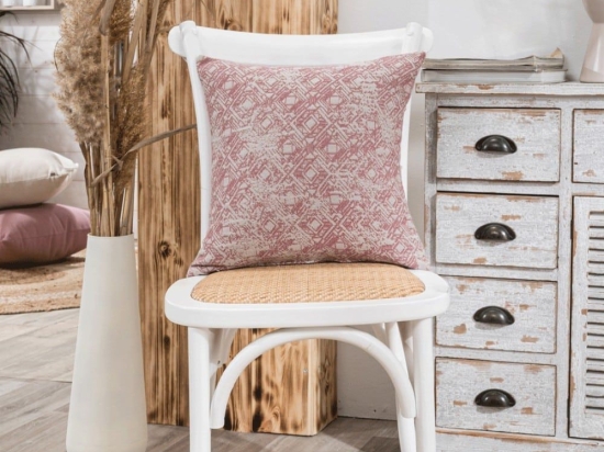 Μαξιλαροθήκη Διακοσμητική Felicia 06 Pink Teoran 43X43 Βαμβάκι-Πολυέστερ