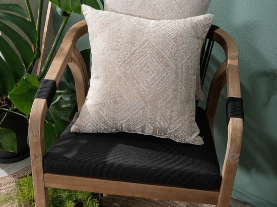 Μαξιλάρι Διακοσμητικό (Με Γέμιση) Izola 02 Beige Teoran 43X43 Βαμβάκι-Πολυέστερ