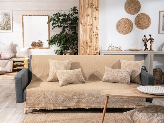 Ριχτάρι Izola 14 Honey Teoran Πολυθρόνα 180x150cm Βαμβάκι-Πολυέστερ