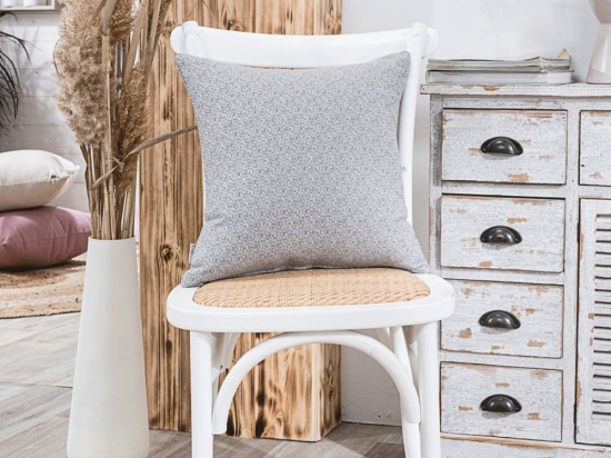 Μαξιλαροθήκη Διακοσμητική Sorrento 04 Grey Teoran 43X43 Βαμβάκι-Πολυέστερ