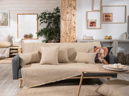 Ριχτάρι Sorrento 14 Honey Teoran Πολυθρόνα 180x150cm Βαμβάκι-Πολυέστερ