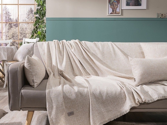 Ριχτάρι Milazzo 01 Ecru Teoran Πολυθρόνα 180x150cm Βαμβάκι-Πολυέστερ