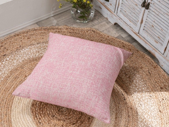 Μαξιλαροθήκη Διακοσμητική Δαπέδου Milazzo 06 Pink Teoran 65Χ65 Βαμβάκι-Πολυέστερ