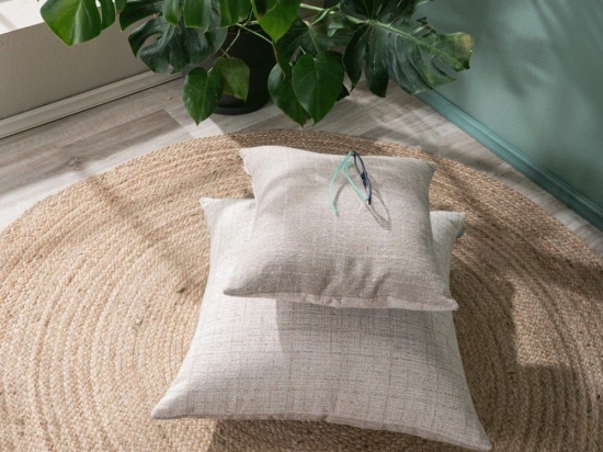 Μαξιλαροθήκη Διακοσμητική Δαπέδου Noto 02 Beige Teoran 65Χ65 Βαμβάκι-Πολυέστερ
