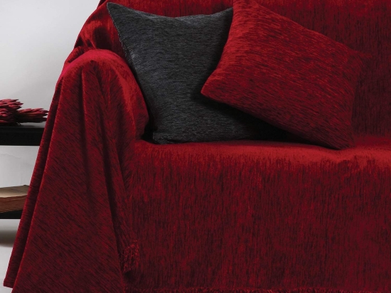Ριχτάρι Ζακάρ Σενίλ 1300 Red Anna Riska Πολυθρόνα 180x150cm 100% Βαμβάκι