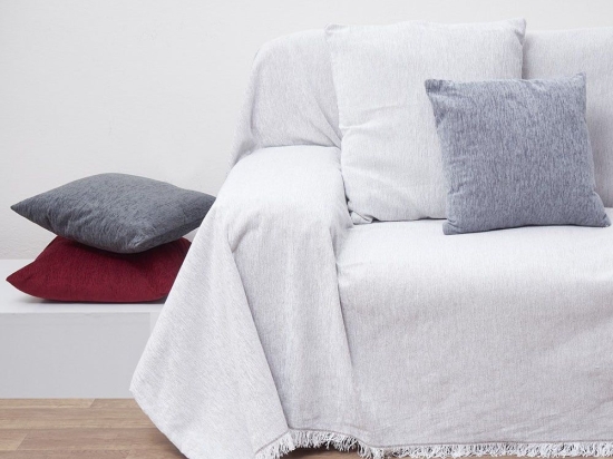 Ριχτάρι Ζακάρ Σενίλ 1300 Off Whie Anna Riska Διθέσιο 180x240cm Chenille