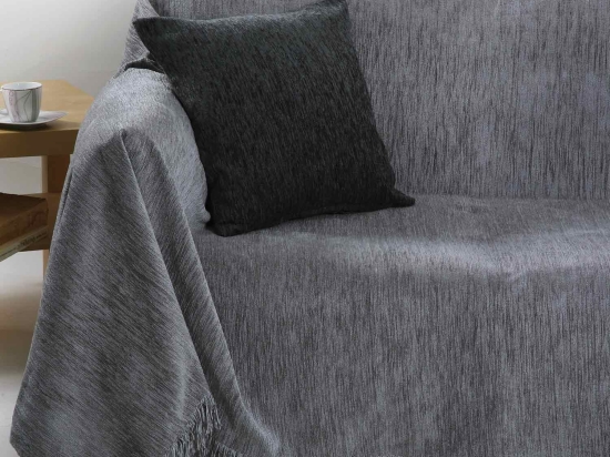 Ριχτάρι Ζακάρ Σενίλ 1300 Light Grey Anna Riska Διθέσιο 180x230cm 100% Βαμβάκι