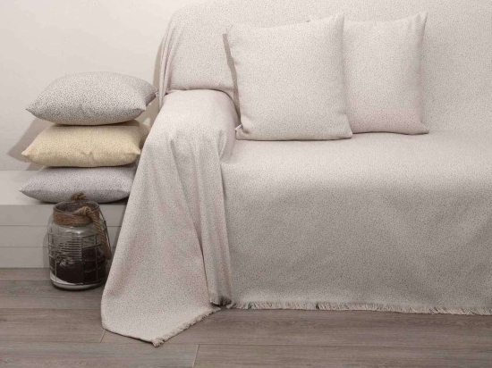 Ριχτάρι Ζακάρ 1554 Sand Anna Riska Πολυθρόνα 180x180cm Chenille