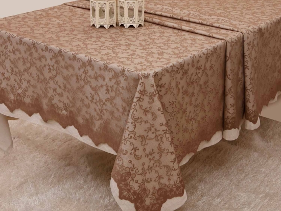 Τραπεζομάντηλο Δανδέλα 2330 Beige Anna Riska 150X150 Βαμβάκι-Πολυέστερ