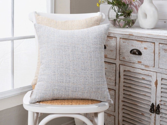 Μαξιλαροθήκη Διακοσμητική Noto 04 Grey Teoran 43X43 Βαμβάκι-Πολυέστερ