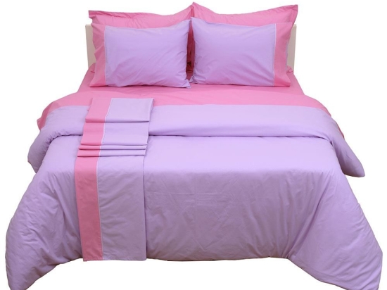 Πάπλωμα Δύο Όψεων Supreme Collection Lilac-Fucshia Viopros Υπέρδιπλo 220x240cm 100% Βαμβάκι