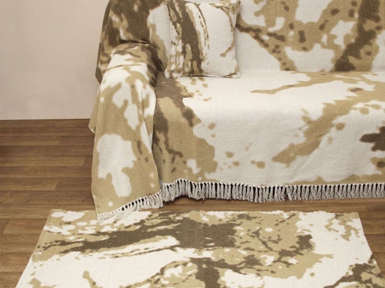 Ριχτάρι Σχ. 3050 Beige Viopros Πολυθρόνα 170x170cm 100% Βαμβάκι