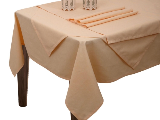 Τραπεζομάντηλο Σάρα-4 Beige Viopros 160X250 Λινό-Πολυέστερ