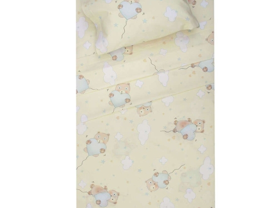 Κουβερλί Παιδικό Σχ. Έβαν Σετ 2τμχ Yellow Viopros Μονό 160x240cm 100% Βαμβάκι