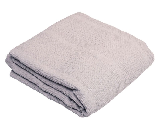 Κουβέρτα Πικέ Αλέξα Grey Viopros Υπέρδιπλο 220x240cm 100% Βαμβάκι