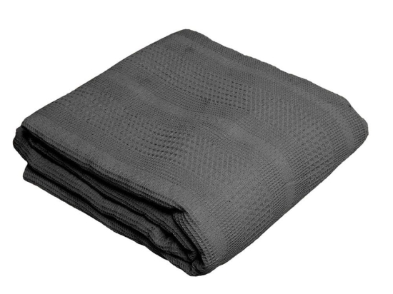 Κουβέρτα Πικέ Αλέξα Anthracite Viopros King Size 260x240cm 100% Βαμβάκι