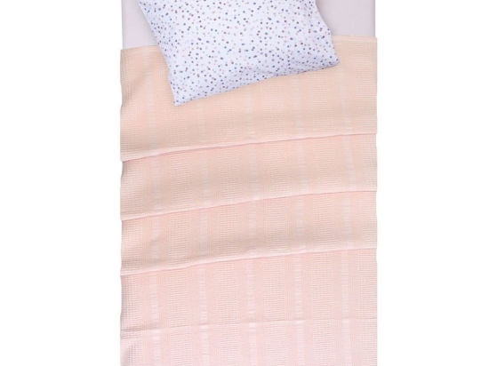 Κουβέρτα Βρεφική Αλέξα Πικέ Pink Blush Viopros Αγκαλιάς 80x110cm 100% Βαμβάκι