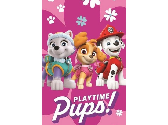 Πετσέτα Παιδική Βελουτέ Paw Patrol 47 Pink Viopros Σώματος 70x140cm 100% Βαμβάκι
