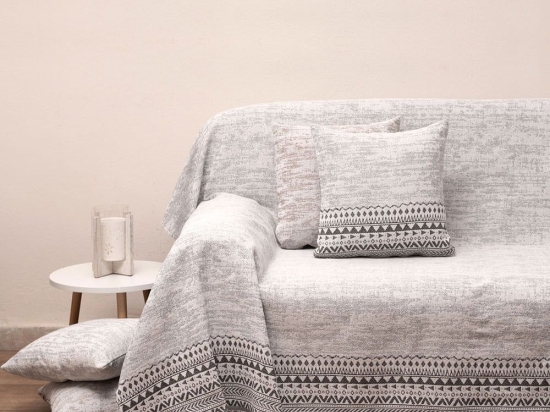Ριχτάρι 3021 Grey Viopros Τετραθέσιο 180x320cm 100% Βαμβάκι