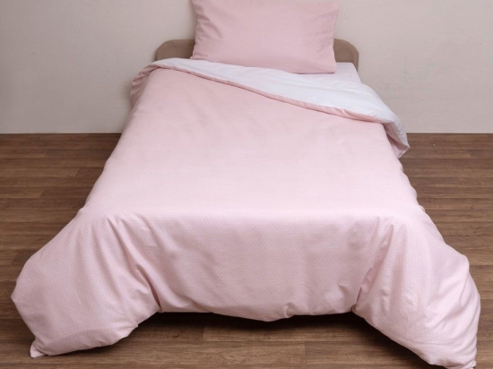 Σεντόνια Βρεφικά 2645 Φανελένια (Σετ 2τμχ) Pink-White Viopros Λίκνου 80x100cm 100% Βαμβάκι