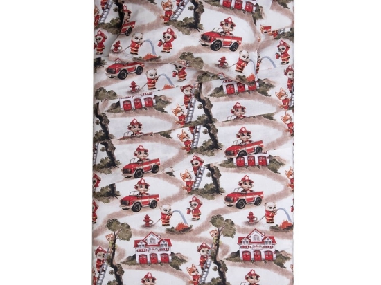 Πάπλωμα Βρεφικό Μάρσαλ Beige-Red Viopros 120x160cm 100% Βαμβάκι